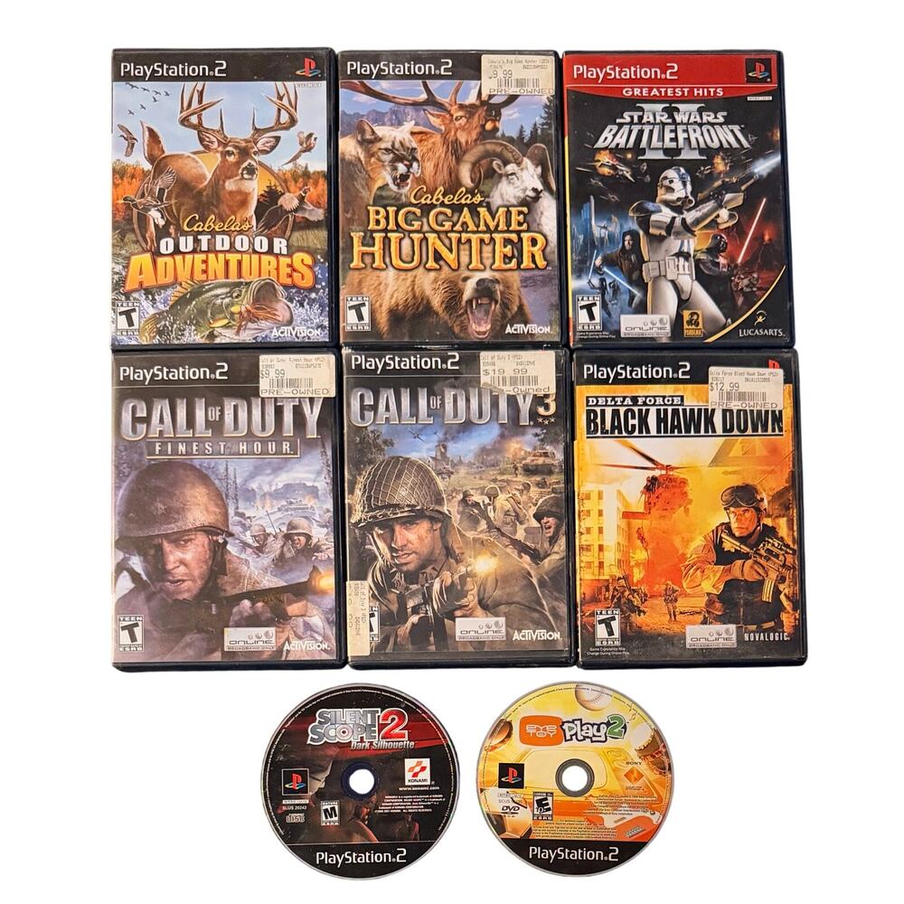 Lot Of 8 PlayStation 2 Game Bundle.. Read